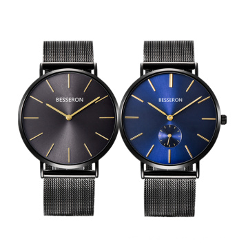 custom minimal deep blue watch dial mens watches 316 all stainless steel relojes hombre